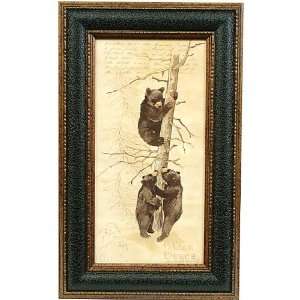  Black Bear Family Tree Framed Print