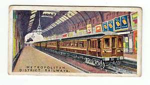 1924 Card METROPOLITAN DISTRICT RAILWAYS Electric Train London 