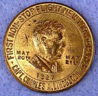 Lucky Lindbergh Coin near Mint Vintage `  