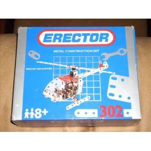  ERECTOR Rescue Helicopter Metal Construction Set 302   155 