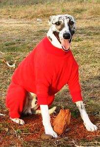 WHIPPET   Dog Coat Pyjamas   Bright Red  