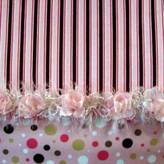 SIMPLE STRIPE~Light PINK & BROWN Fabric Quilt /Yd.  