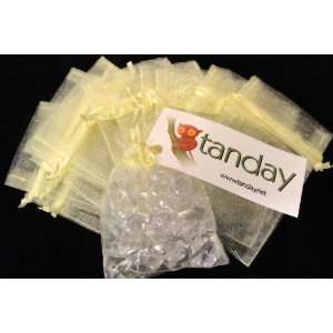    Tanday 30 Yellow Sheer Organza Gift Bags 6X9 