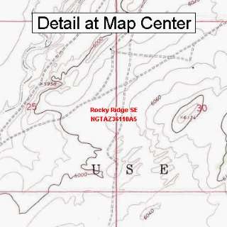 USGS Topographic Quadrangle Map   Rocky Ridge SE, Arizona (Folded 