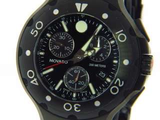 Movado Series 800 Mens Black Chronograph Watch  