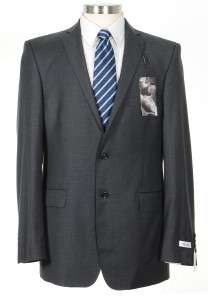550 Gray Calvin Klein Body 44L 2pc Mens Wool Suit NWT  