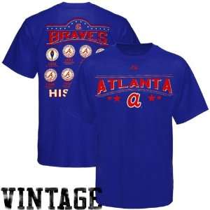  Majestic Atlanta Braves Royal Blue All Time Save T shirt 