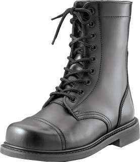 Black Military GI Style CONSTRUCTION TACTICAL BOOTS  