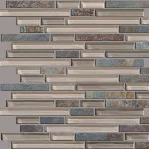  Up 12 x 12 Random Linear Mosaic Slate Accent Tile in Denali Toys