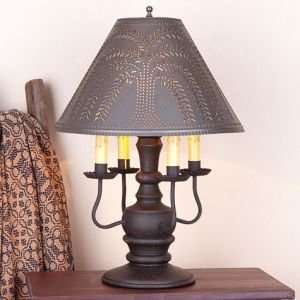  Cedar Creek Lamp in Txtrd Black w/Willow Shade Kettle 