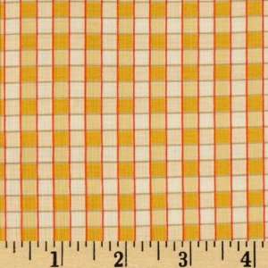  44 Wide Provence Checks Gold/Cream Fabric By The Yard 