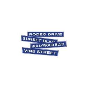  Hollywood Road Sign Cutouts (4 count) Patio, Lawn 