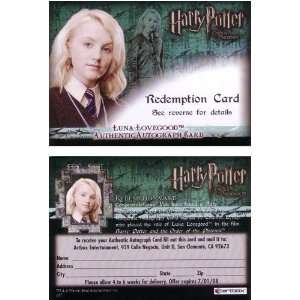  Luna Lovegood Autographed Auto Card   Harry Potter Order 