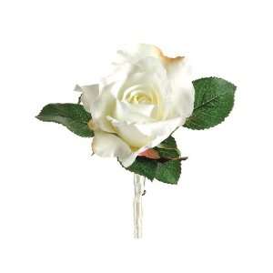  6.5 Single Rose Boutonniere White (Pack of 24) Arts 
