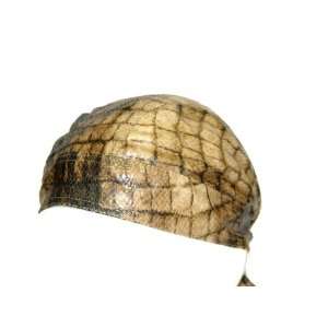   skull doo rag bandana cap hat head wrap   adult one size   clr brown