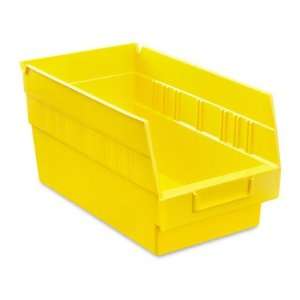  7 x 12 x 6 Yellow Plastic Shelf Bins