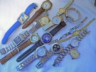 Lot of 15 Watches 4 Parts Waltham Timex Mossiimo quartz