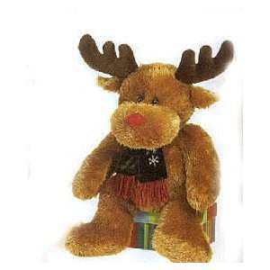  Brown Moose With Holiday Scarf 15 by Fiesta Toys & Games
