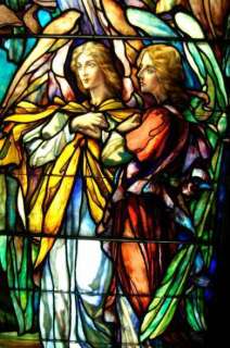 Tiffany   J.R. Lamb Angel Stained Glass Window 2 of 2  