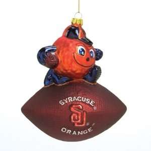   Orangemen NCAA Glass Mascot Football Ornament (6)