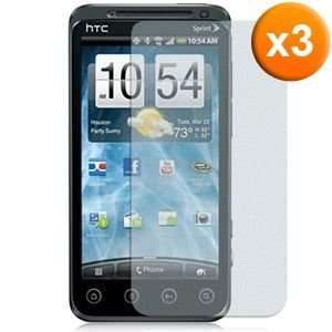  HTC Evo 3D Screen Protector (3 Pack) Cell Phones 