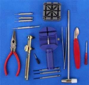 16 pcs Horologe Watch Link Remover Repair Tool Set Kit  