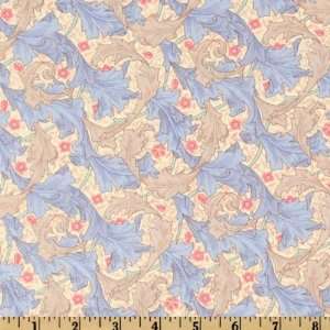  44 Wide Morris Mania Granville Ice Blue Fabric By The 