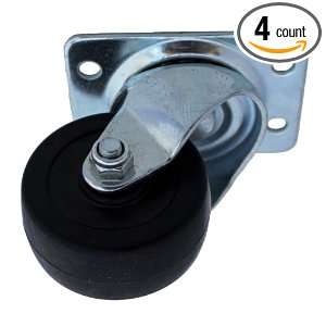 821 2 4   Set of 4   2 Swivel Casters Plate Mount Rubber Wheel with 