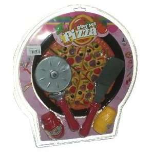    Pizza Play Set With Sliced Pizza Pieces And Utensils Toys & Games