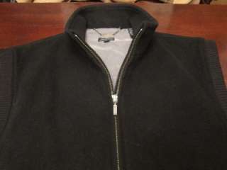   Nicklaus Mens Premium Cashmere Wool Black Golf Spring Vest Shirt Sz M