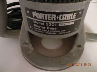 PORTER & CABLE ROUTER BASE TYPE 2 MODEL 5202 EHD MOTOR MADE IN USA 