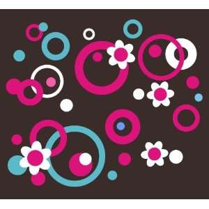 Circles Dots and Flowers Wall Decal