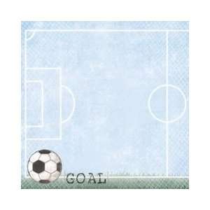  Scrapbook Paper   Soccer Collection   Soccer Goal   12 x 