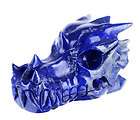 Natural Lapis Lazuli Dragon Skull/Skeleton Carving
