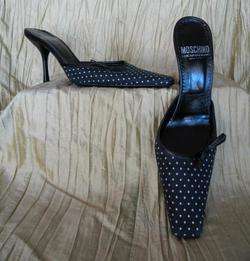 MOSCHINO CHEAP & CHIC POLKA DOT MULES SHOES~ITALY~37  