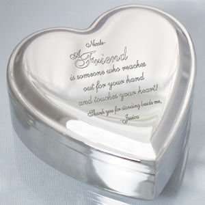  Engraved Friend Heart Jewelry Box