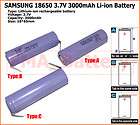   Rechargeable Li ion Battery ICR 18650 30B 3.6V/3.7 3000mAh By SDI