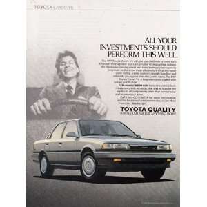 Print Ad 1989 Toyota Camry All your investments Toyota  