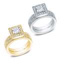 14k Gold 1.5ct TDW Princess Diamond Bridal Ring Set (H I, I1 I2) Today 