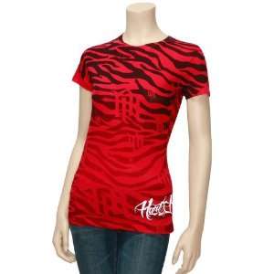 Hart and Huntington Ladies Red Stripe Tease T shirt  