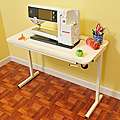Arrow Gidget II White Sewing Cabinet and Sewing Table