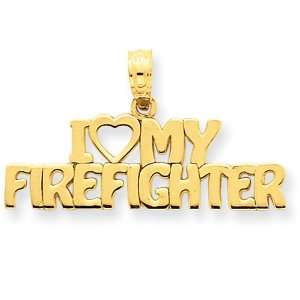    14k I Love My Firefighter Pendant West Coast Jewelry Jewelry