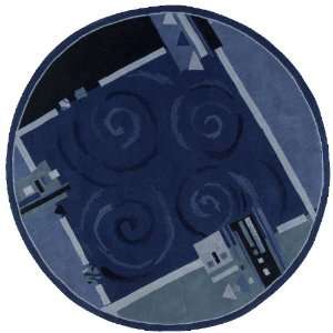  Nourison Dimensions ND 16 Blue 5 9 Round Area Rug