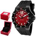 Swiss Legend Mens Abyssos Red Dial Black Silicon Automatic Watch 