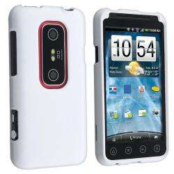 White Rubber Coated Case for HTC EVO 3D  