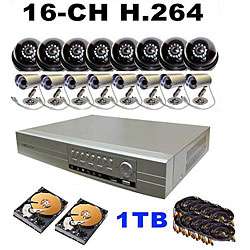   264 DVR 1TB HD 8 Dome and 8 Gun Camera Security System  