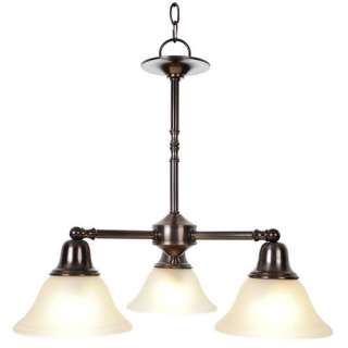 THREE HANGING LIGHT FIXTURE IN OIL RUBBED BRONZE 22  