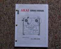 AKAI GX 625 Reel to Reel Service Manual FREE SHIP  