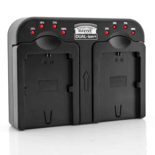 Dual Battery Charger for Canon EOS 60D 7D 5D Mark II  
