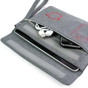 Felt Wrapper Case for HP TouchPad Tablet   Eco Friendly Gray Travel 